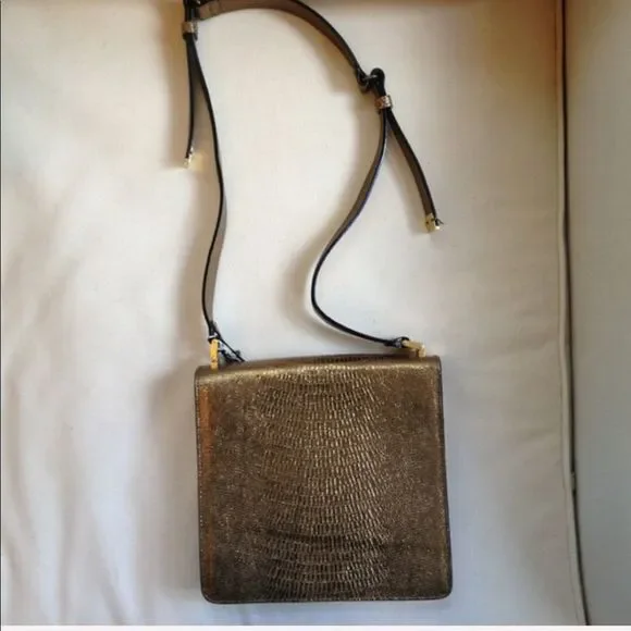 Lanvin Madame Metallic Shoulder Bag w/ Flap NWT - Picture 4 of 5